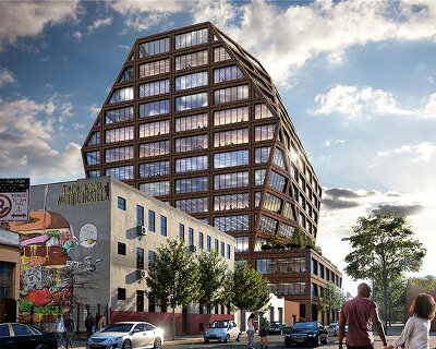HWKN introduces gem-like brick office complex in bushwick, brooklyn