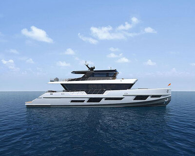 jozeph forakis unveils CLX96 luxury yacht with 'portuguese terrazza' outdoor areas