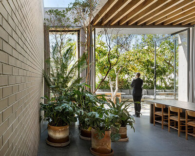 manuel cervantes combines house + studio under staggered terrace structure in mexico city