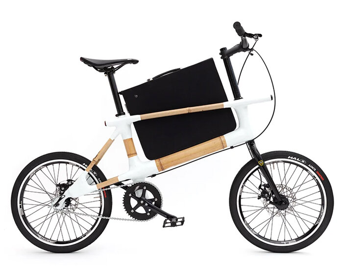 carry your portfolio with the 'bamboo urban mini velo' custom city bike