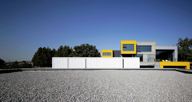 jun murata turns shipping container into meditative gallery + artist's residence in beijing