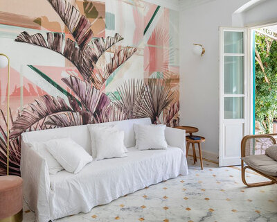 marble floors + brass details adorn this italian apartment by pardini hall architecture