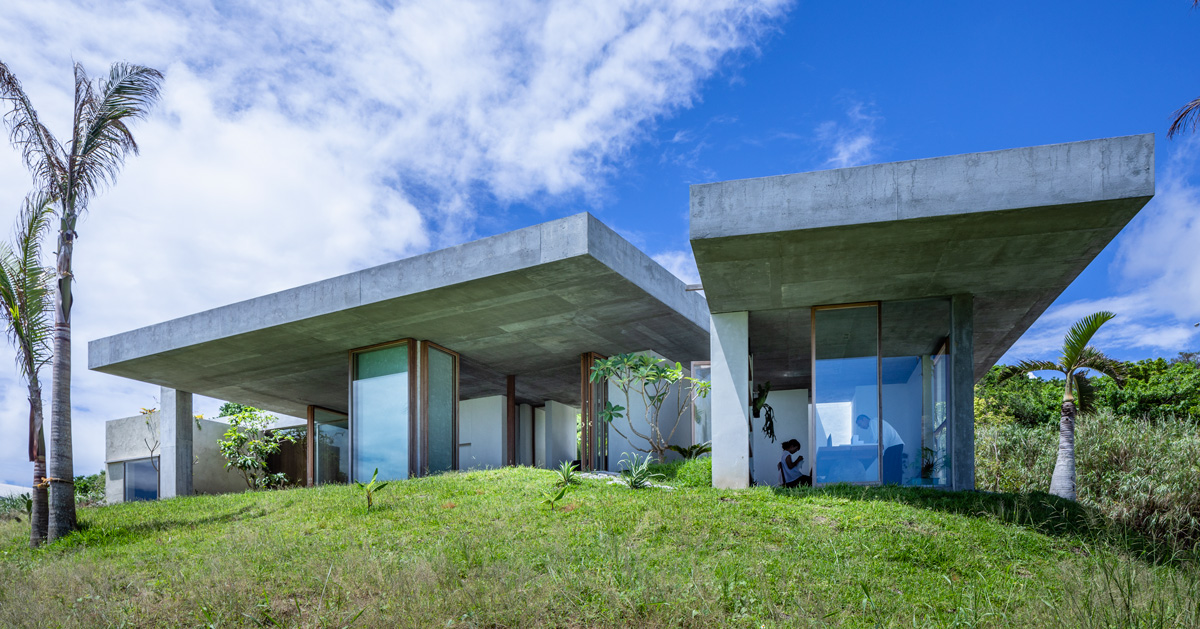 Studio Cochi Architects Concrete House Opens Toward The Lush Landscape Of Okinawa Island