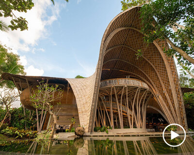 inspiral architects combines bamboo + rammed earth for ulaman eco retreat in bali