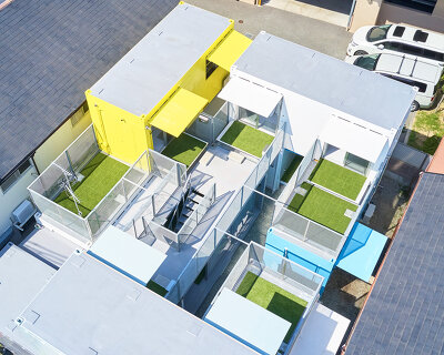 yaneura design clusters an 'archipelago' of moveable dwellings spaces in toyonaka, japan