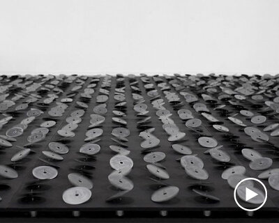 zimoun puts 1944 metal discs into rotational motion in new audiovisual installation
