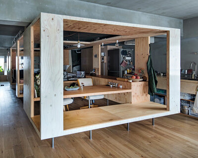 YAP architects realizes 'house of ichijyoji' in kyoto as a suspended nest