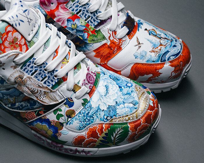 adidas X meissen unite to create hand-painted ZX8000 porcelain art sneaker
