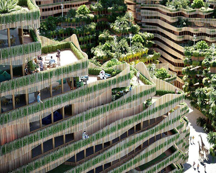 GG-loop clads biophilic housing proposal in amsterdam with parametric timber facade