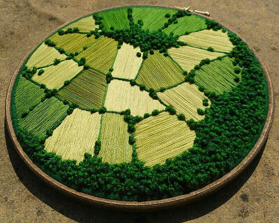 patchwork fields and embroidered landscapes by victoria rose richards