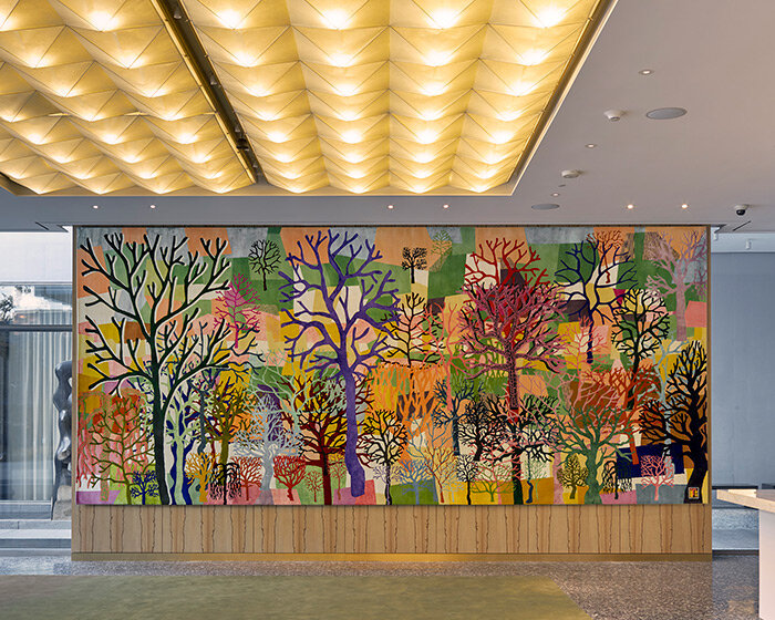 trenton doyle hancock weaves monumental arboreal tapestry with odabashian at museum of fine arts, houston
