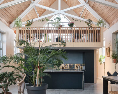 nikjoo converts former london chapel into light-filled artist's house + studio