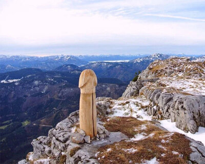 remember the mysterious wooden penis in the austrian alps? it's now a giant bear...