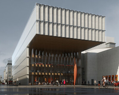 REX unveils proposal to expand komische opera house in berlin