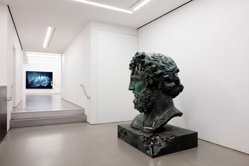 daniel arsham exhibits eroded classical sculptures alongside pokémon at perrotin new york