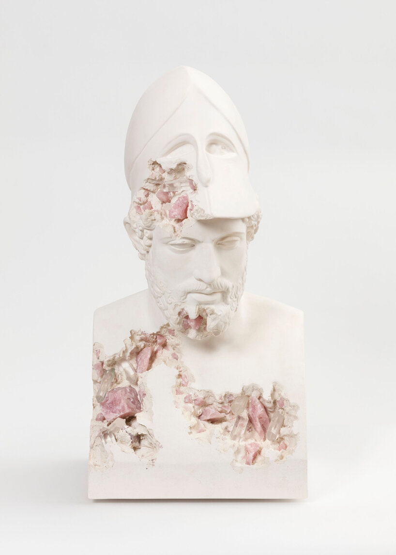 daniel arsham exhibits eroded classical sculptures alongside pokémon at perrotin new york
