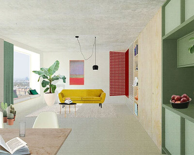 'domūs houthaven' complex in amsterdam houses compact apartments with diverese typologies