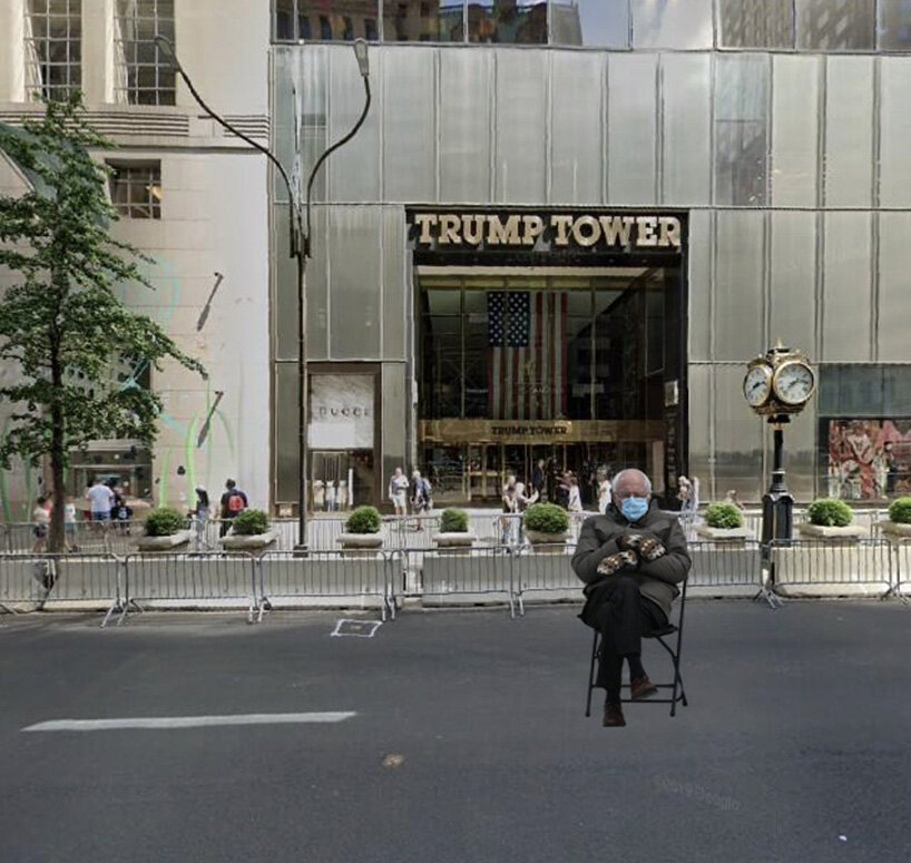 put bernie anywhere meme generator website nick sawhney designboom