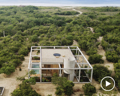 S-AR immerses 'casa cosmos' in the lush vegetation of mexico's oaxaca coast