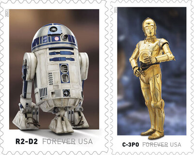 send letters to a galaxy far far away with the US postal service star wars stamps