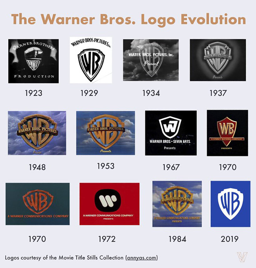 pentagram updates iconic warner bros. logo with a cleaner and sleeker version