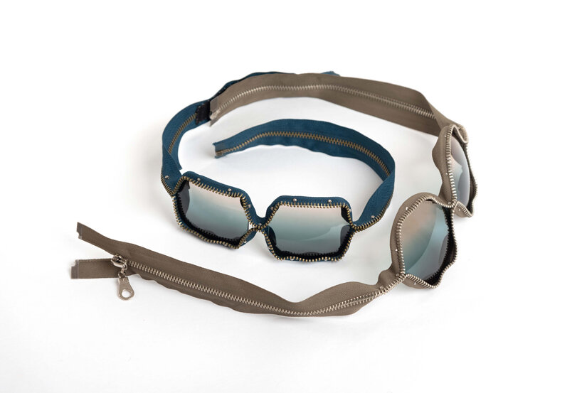 XYZ integrated architecture designs flexible zip glasses designboom