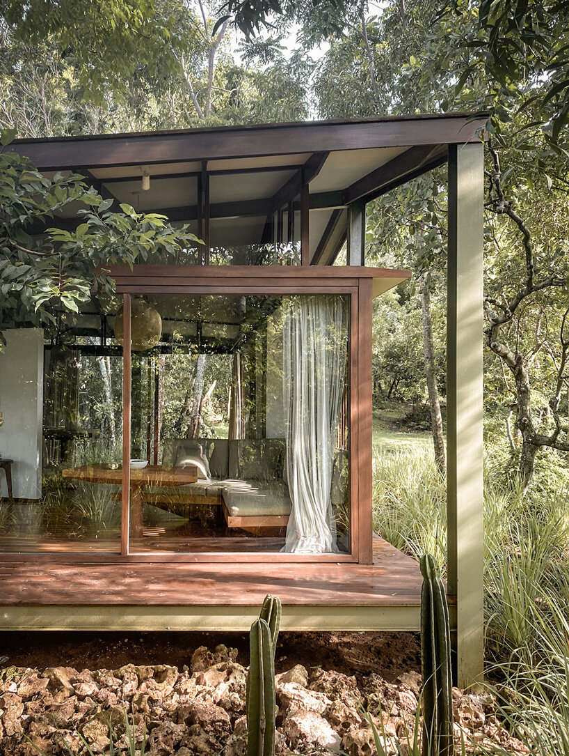 alexis dornier's stilt studios builds prefab tiny house in bali using recycled tetra pack cartons