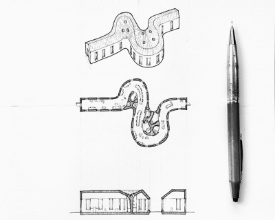 andrew bruno re-imagines domestic space by sketching one house per day