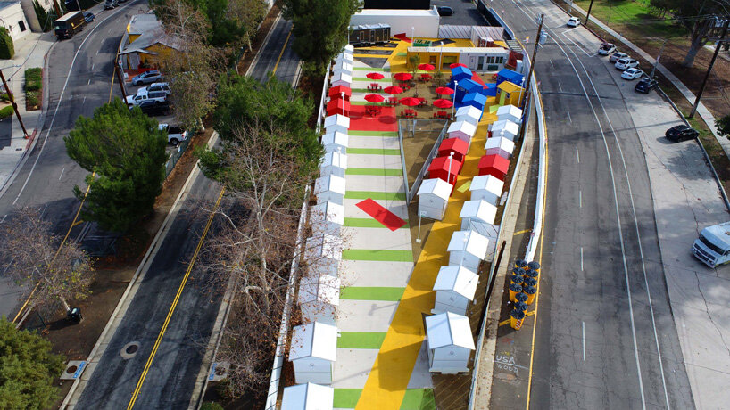 lehrer architects tiny prefab village homeless los angeles