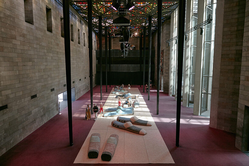 patricia urquiola upcycled super-sized socks fill the NGV's great hall