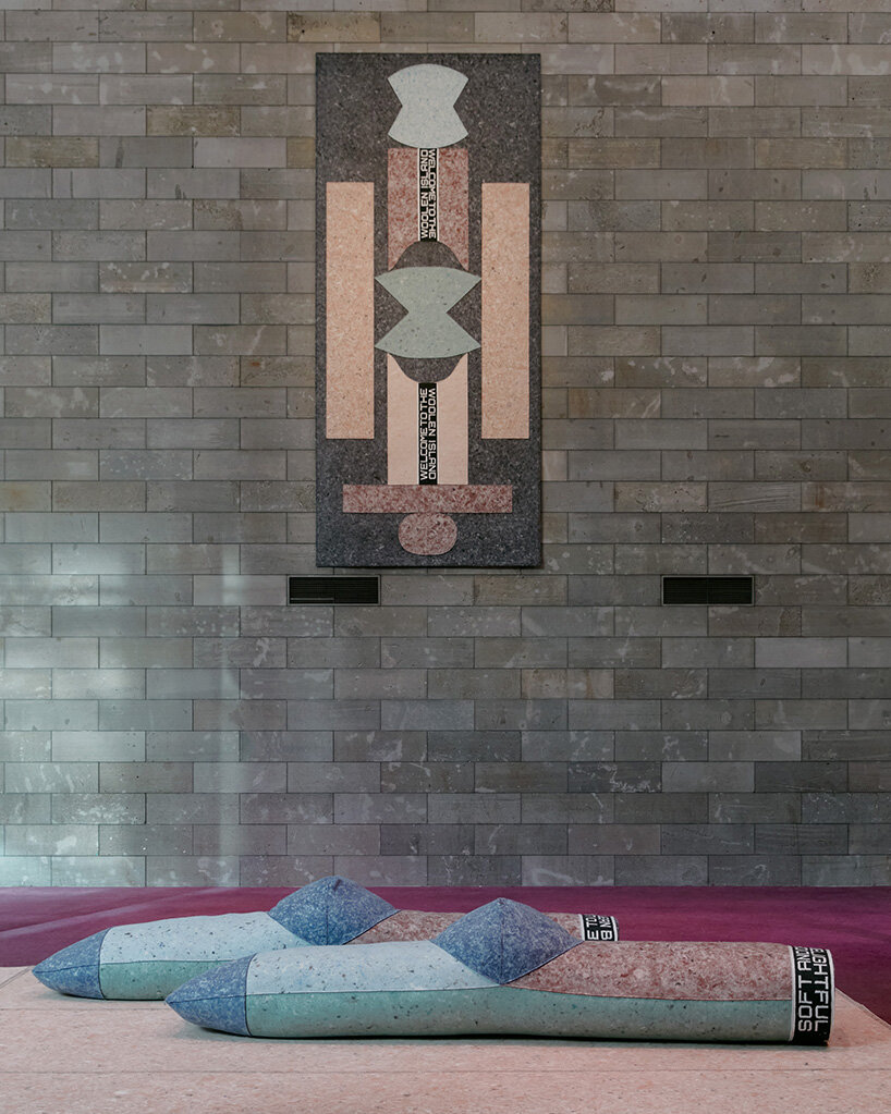 patricia urquiola upcycled super-sized socks fill the NGV's great hall