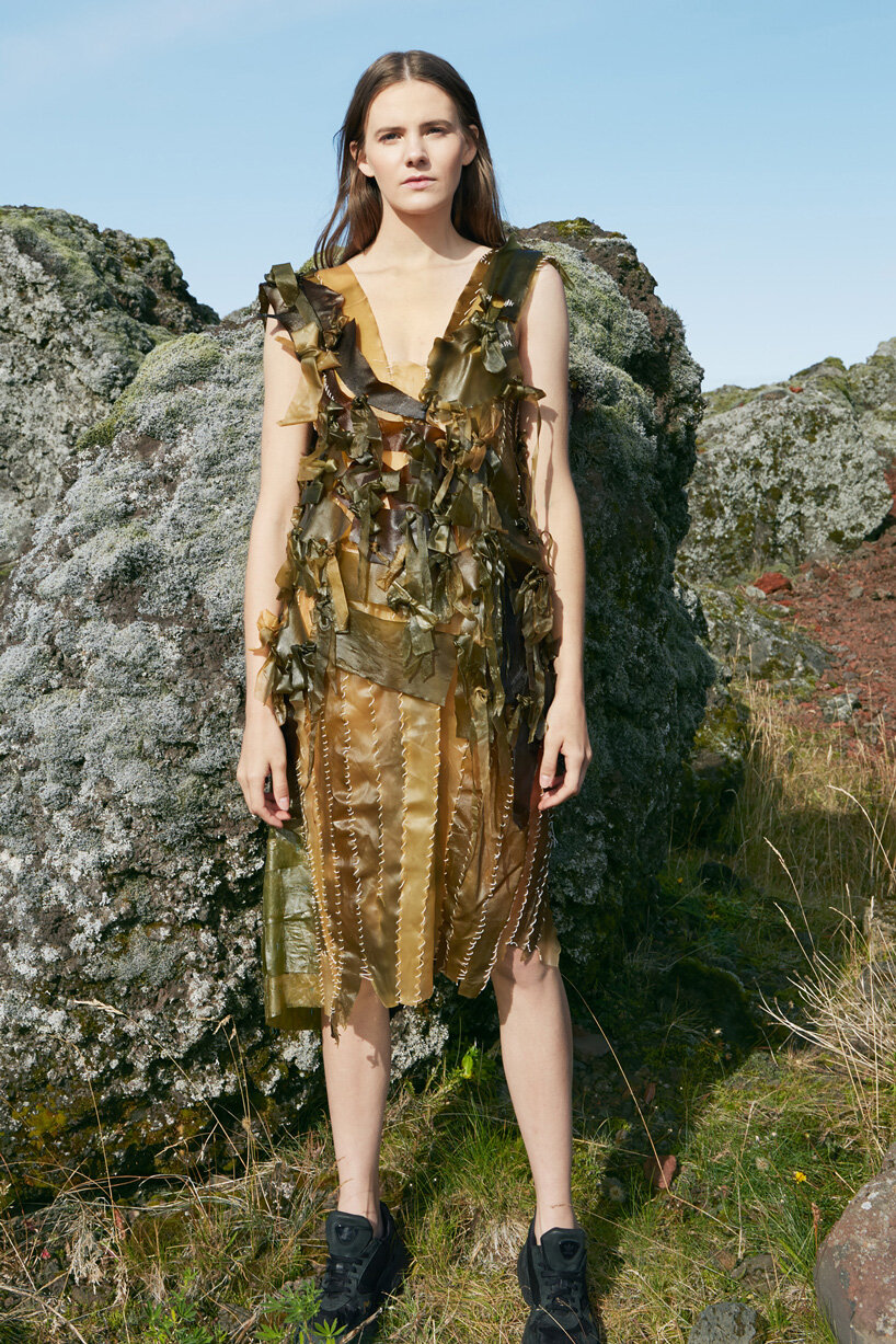 katrín thorvaldsdottir sculpts intricate masks using raw organic kelp from the icelandic ocean