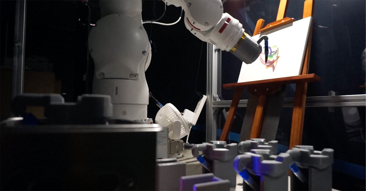 watch an AIbased robot create fine art paintings