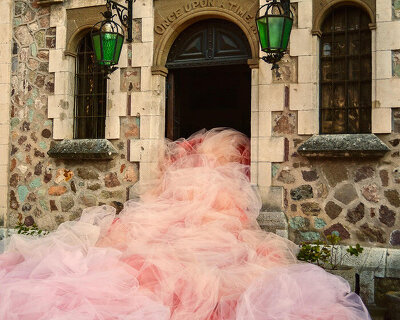 ana maría hernando's brings a french castle to life with ethereal tulle-based creations