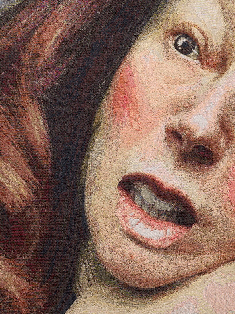 cindy sherman weaves her instagram pictures into tapestries at sprüth magers, los angeles