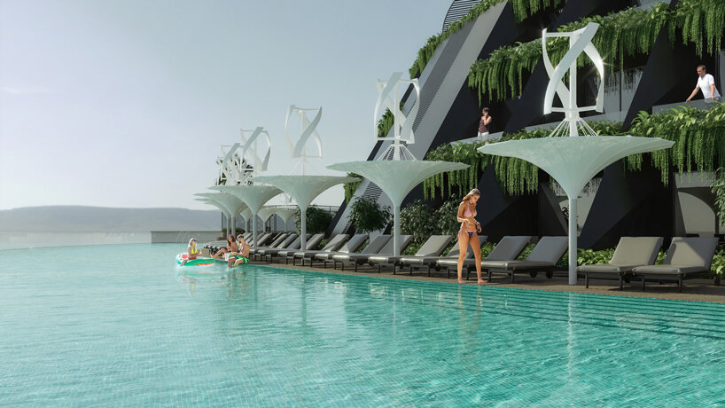 hayri atak envisions a floating hotel that revolves around a central axis designboom