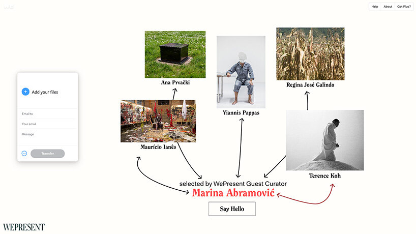  marina abramovic partners with wetransfer to teach file-uploaders her mindfulness method
