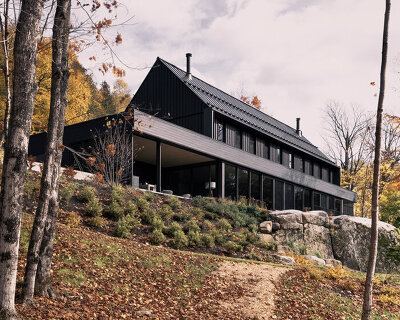 alain carle takes cues from the landscape to design a lakeside house in quebec