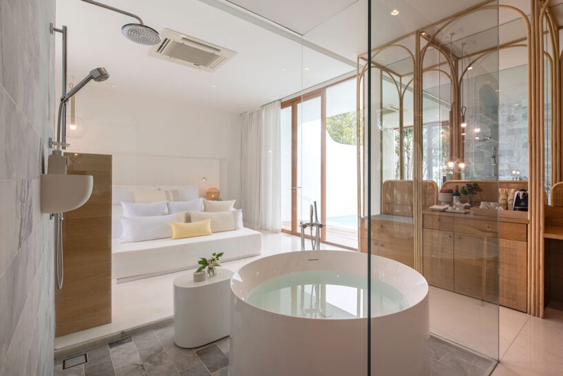 intimate courtyards form this beach resort in thailand designed by onion designboom