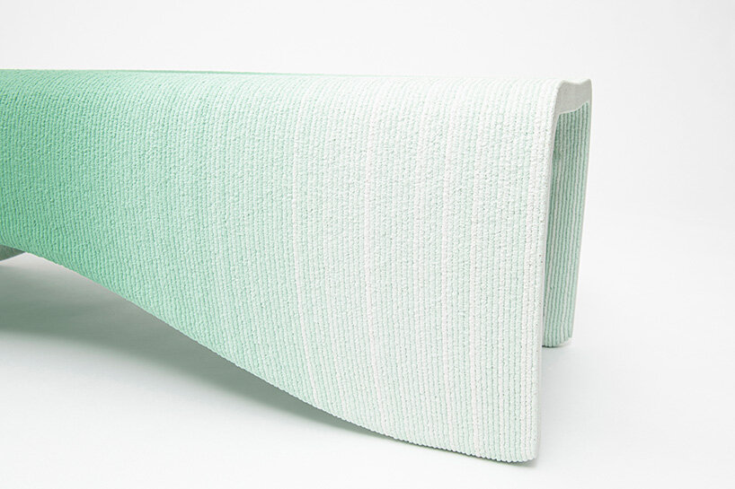 philipp aduatz + incremental3d apply gradient tones to 3D printed concrete furniture collection