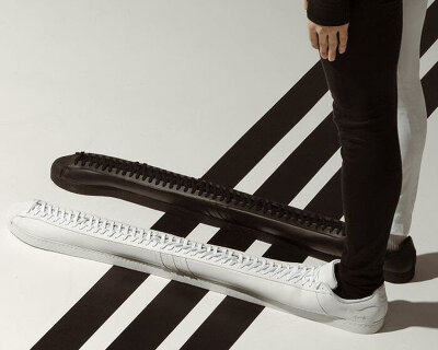 estonian rapper tommy cash presents the world's longest adidas superstar
