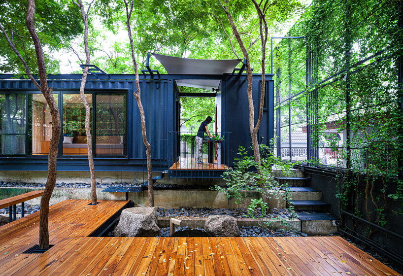 trees populate walllasia's mac & ham house in bangkok designboom