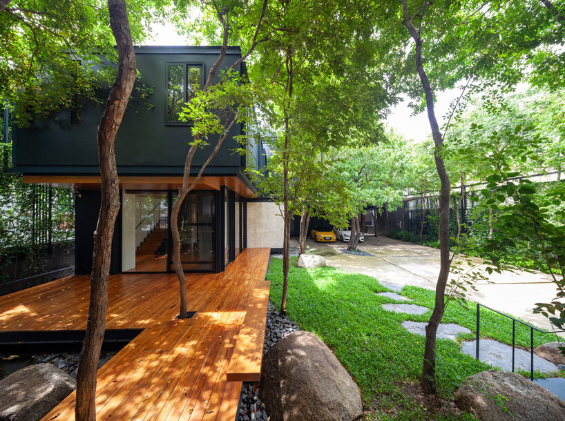 trees populate walllasia's mac & ham house in bangkok designboom