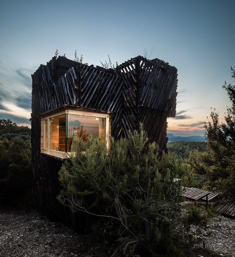 zero kilometer structural wood builds voxel quarantine cabin by IAAC in barcelona