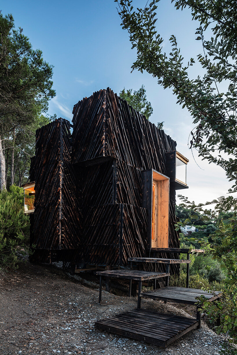 zero kilometer structural wood builds voxel quarantine cabin by IAAC in barcelona