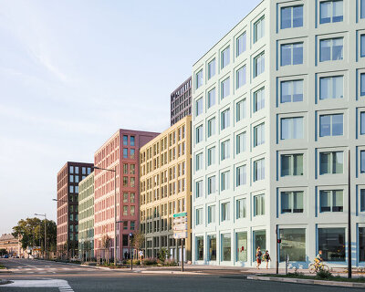 LAN architecture livens strasbourg's saint urbain block with a palette of pastels