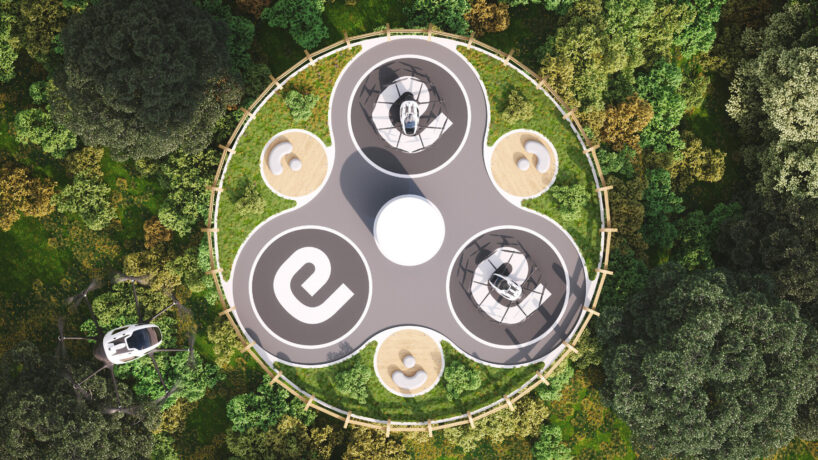 ehang unveils tree-like vertiports for its autonomous passenger drones - 1