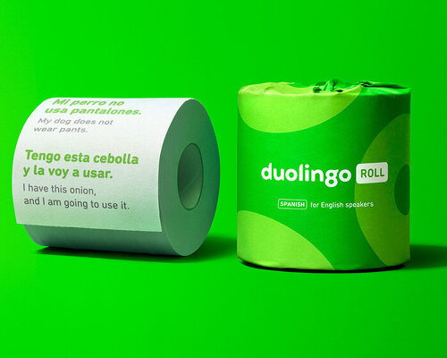 wieden+kennedy teams up with duolingo to create toilet roll for those with no time to learn