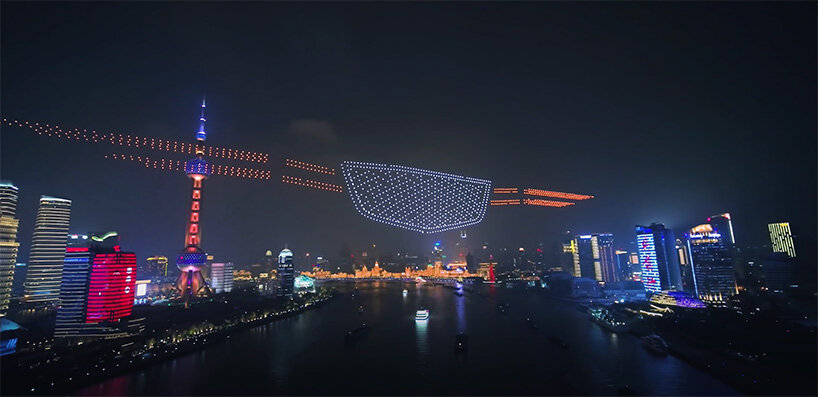 genesis show breaks world record by flying 3,281 drones over the shanghai skyline