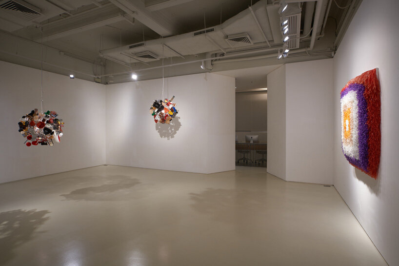 paola pivi on the ephemeral nature of her feathered bear feet rainbow at massimo de carlo